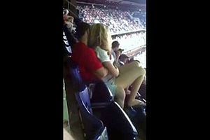 Public sex in stadium during